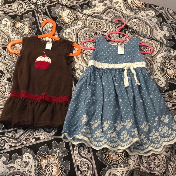 Lot of 2 girls dresses dots cupcake - Picture 1 of 6